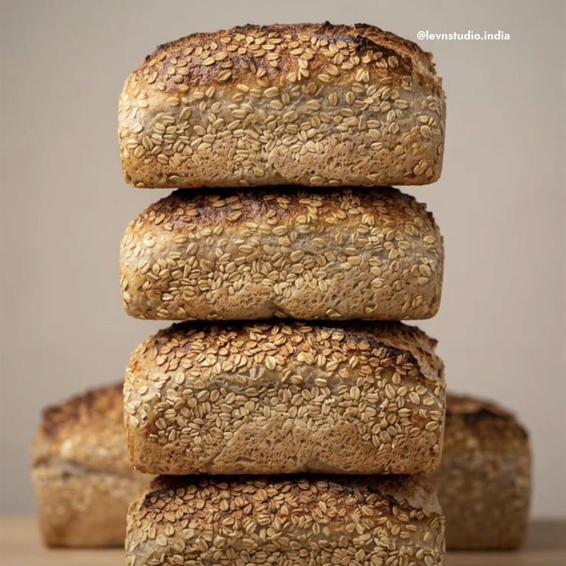 Multigrain sourdough sandwich loaf