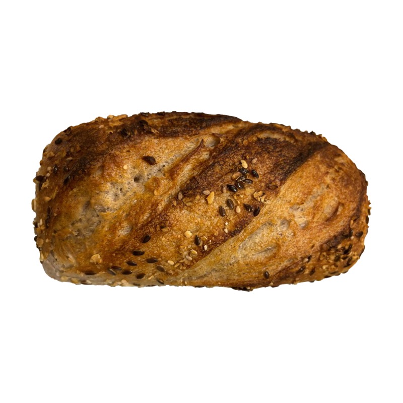 Multigrain seeded Pullman sourdough loaf
