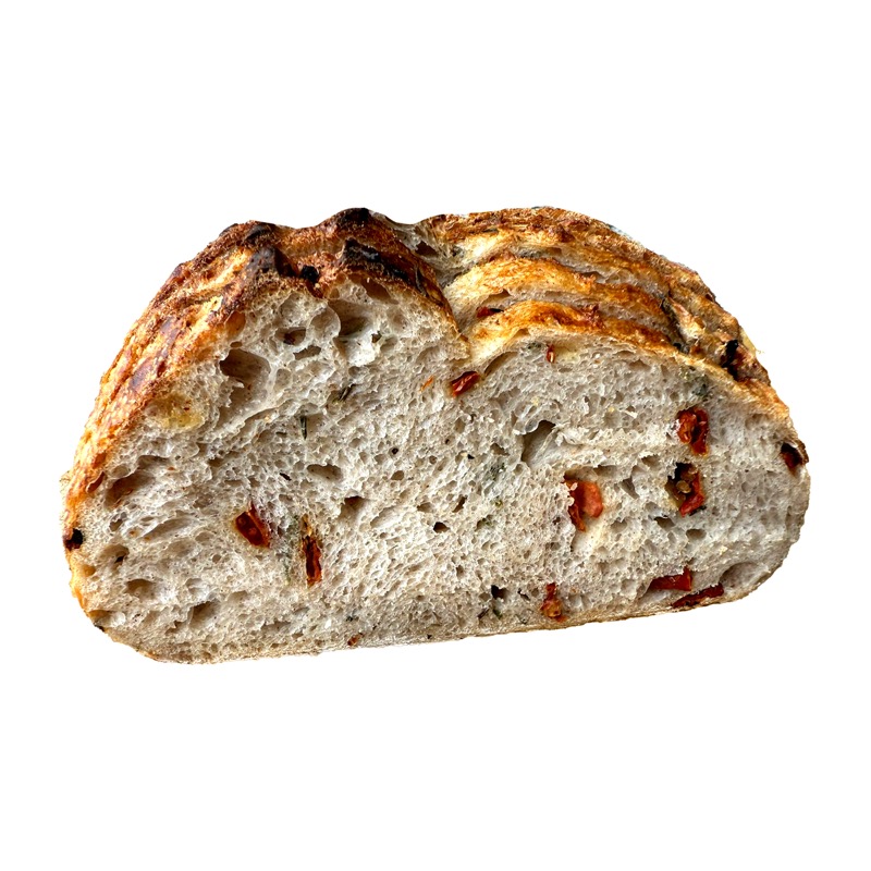 Sundried tomato and rosemary sourdough loaf