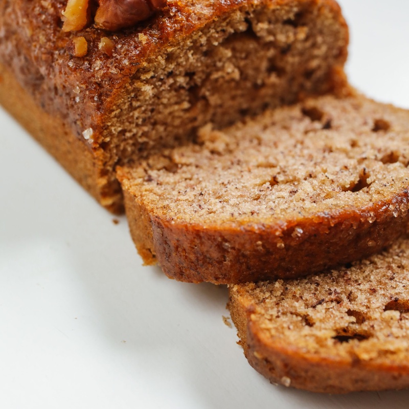 Illustrative whole wheat walnut banana bread